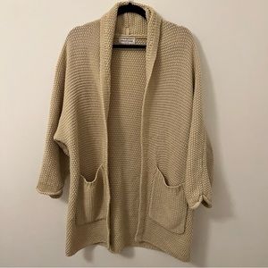 Jillian Harris cream knit cardigan, size M.